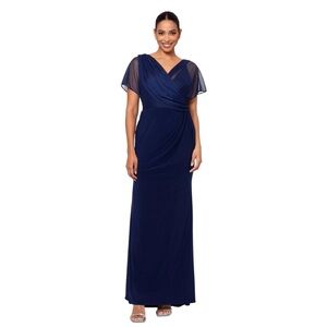 Betsy & Adam Navy Blue Maxi Dress